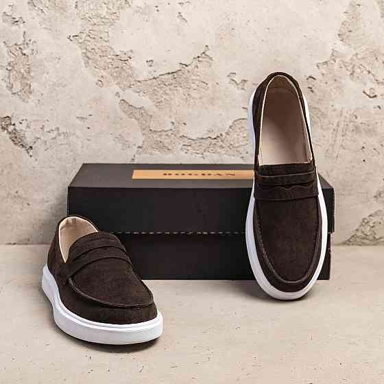 Мужские кожаные лоферы Urban Style Chocolate Київ