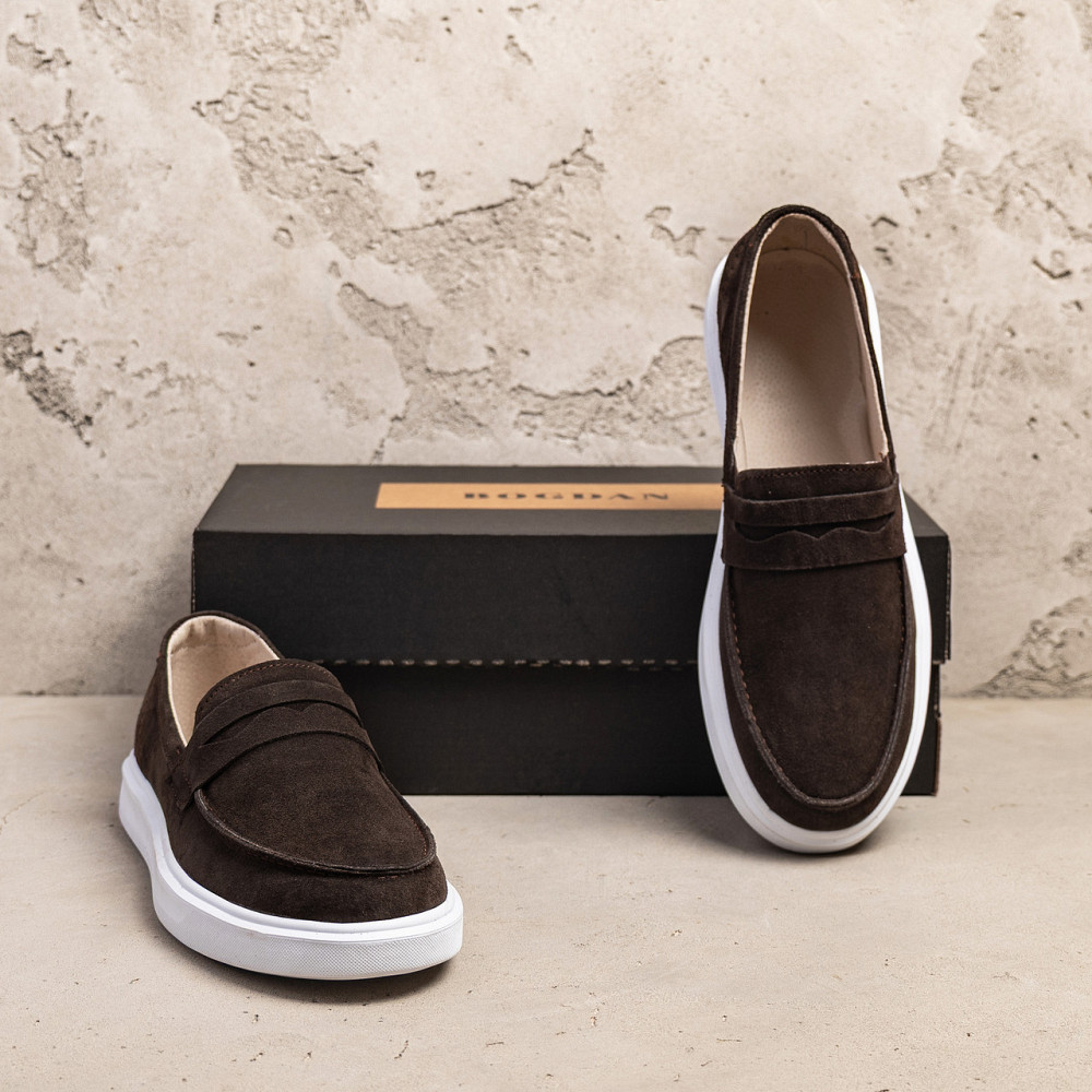 Мужские кожаные лоферы Urban Style Chocolate Київ - зображення 5