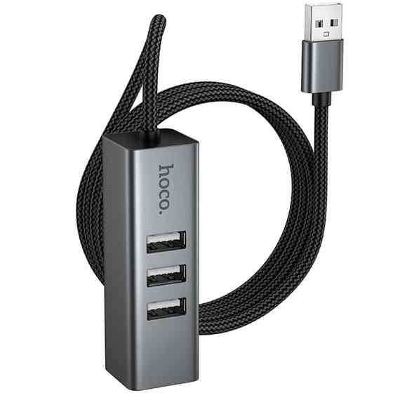 Переходник HUB Hoco HB1D USB to USB2.0*3+RJ45 Херсон