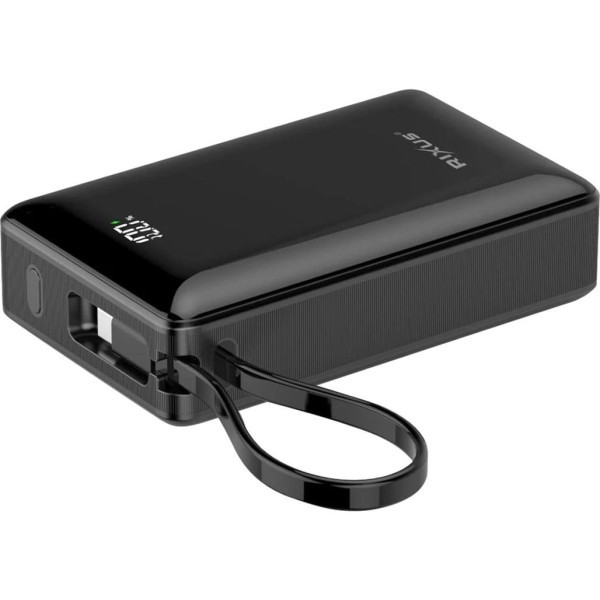 Power Bank Rixus RXPB02B 20000mAh 22.5W Black Харків - зображення 4