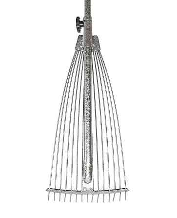 Грабли веерные раздвижные крашеные ГОСПОДАР 15 спиц 500х340 мм с черенком 14-6296 Харків