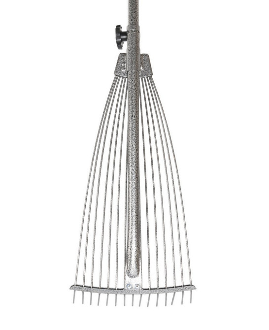 Грабли веерные раздвижные крашеные ГОСПОДАР 15 спиц 500х340 мм с черенком 14-6296 Харків - зображення 2