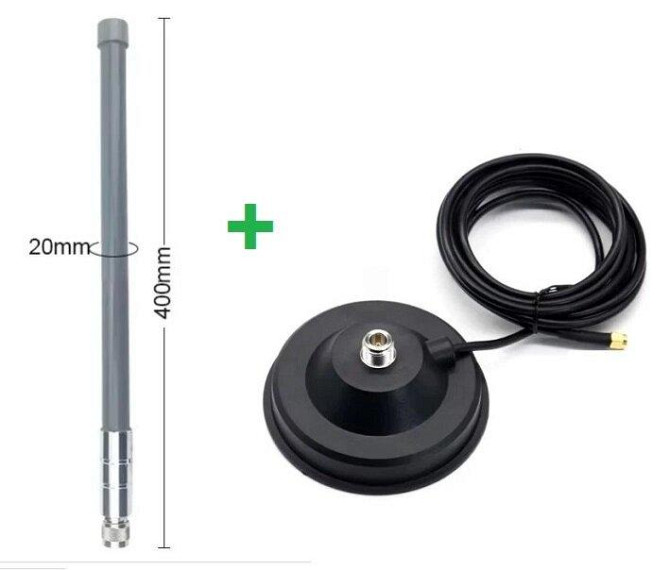 Антенна 415-455MHz, до 80W 4,5dBi 40 см с магнитным основанием 12 см, RG58U 3 метра с SMA-male разъе Дніпро - зображення 1