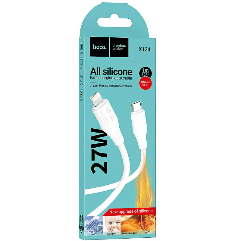 Дата кабель Hoco X124 Bien silicone Type-C to Lightning 27W (1m) Херсон - изображение 2