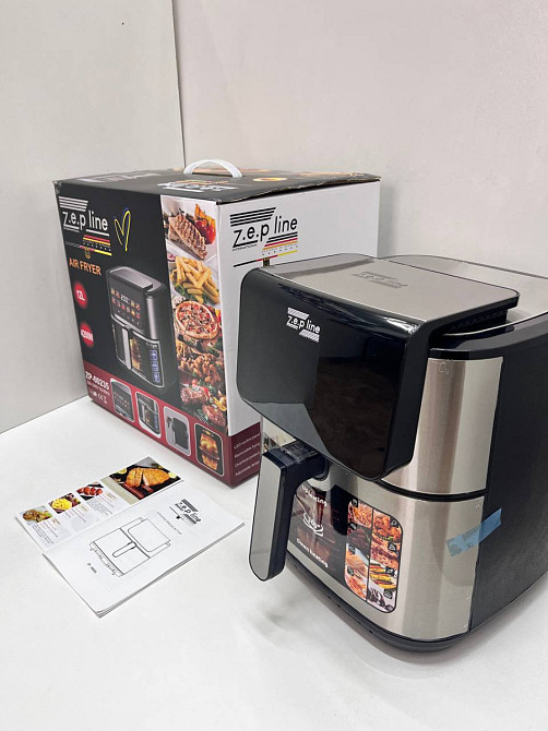 Аэрогриль мультипечь на два тэна со съемной корзинкой с силиконовой формой Zepline ZP-00235 12 л 420 Киев - изображение 8