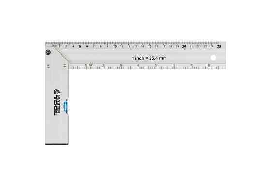 Угольник строительный алюминиевый MASTERTOOL 250 мм ручка Al с капсулой 0,5 мм/1м 30-4250 Харьков