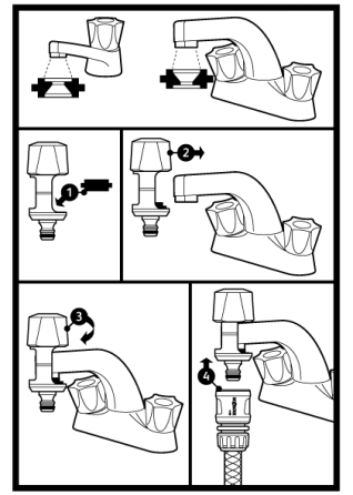 Коннектор HoZelock 2274 для крана-смесителя (до 43 мм на 34 мм) Киев