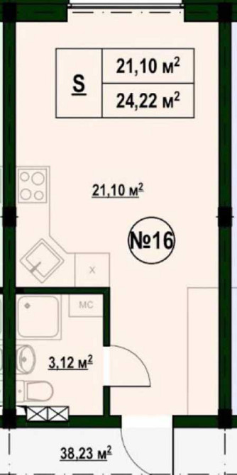 продажа 1-к квартира Киев, Дарницкий, 17000 $ Киев - изображение 7