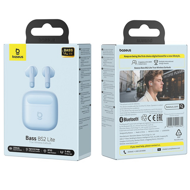 Уценка Беспроводные TWS наушники Baseus Bass BS2 Lite (A0010A) Херсон - изображение 5
