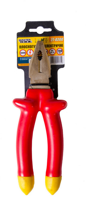 Плоскогубцы диэлектрические MASTERTOOL 200 мм CrV6150/HRC 50~55 27-0200 Харків - зображення 2