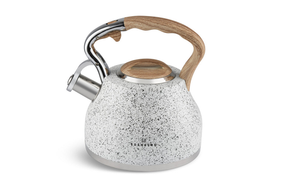 Чайник зі свистком Edenberg EB-8843-Black 3 л білий Київ - зображення 1