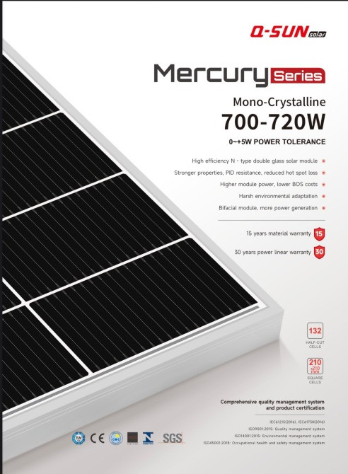 Сонячна панель Q-sun solar 720W Львів - зображення 2