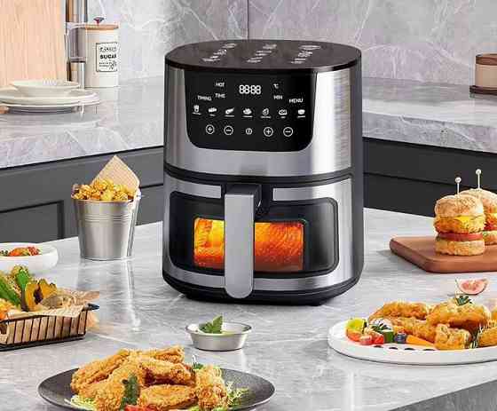 Мультипечь аерогриль Domotec MS-3221 7 л 3500 Вт черная Київ