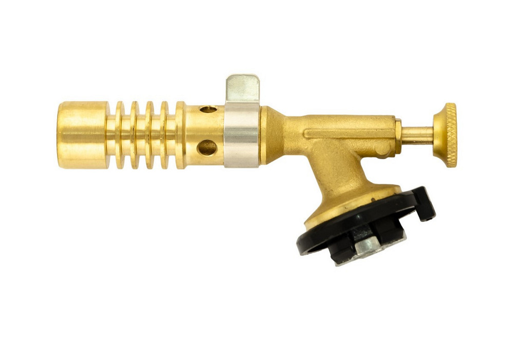 Горелка для газового баллона MASTERTOOL "Гелиос" Ø22 мм/1300°С латунь 44-5044 Харків - зображення 1