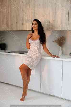 Женская ночная сорочка на тонкой бретели "Mур Квитка" (16984) (арт. 555) Кривой Рог