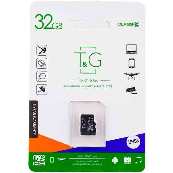 Карта памяти T&G (UHS-3) microSDHC Class 10 - 32GB (без адаптера) Херсон