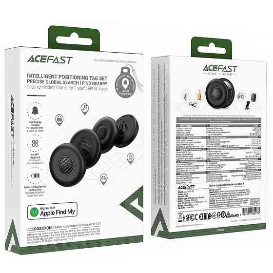Трекер Acefast S1 Findy 230 mAh (4ps) Херсон