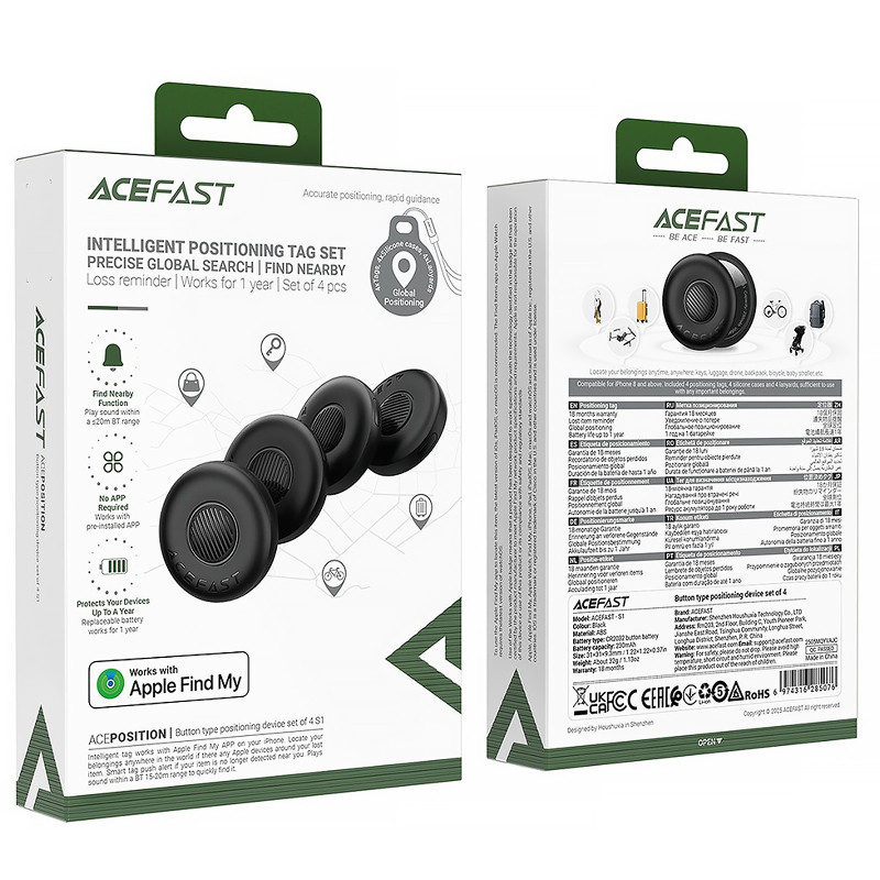 Трекер Acefast S1 Findy 230 mAh (4ps) Херсон - зображення 6