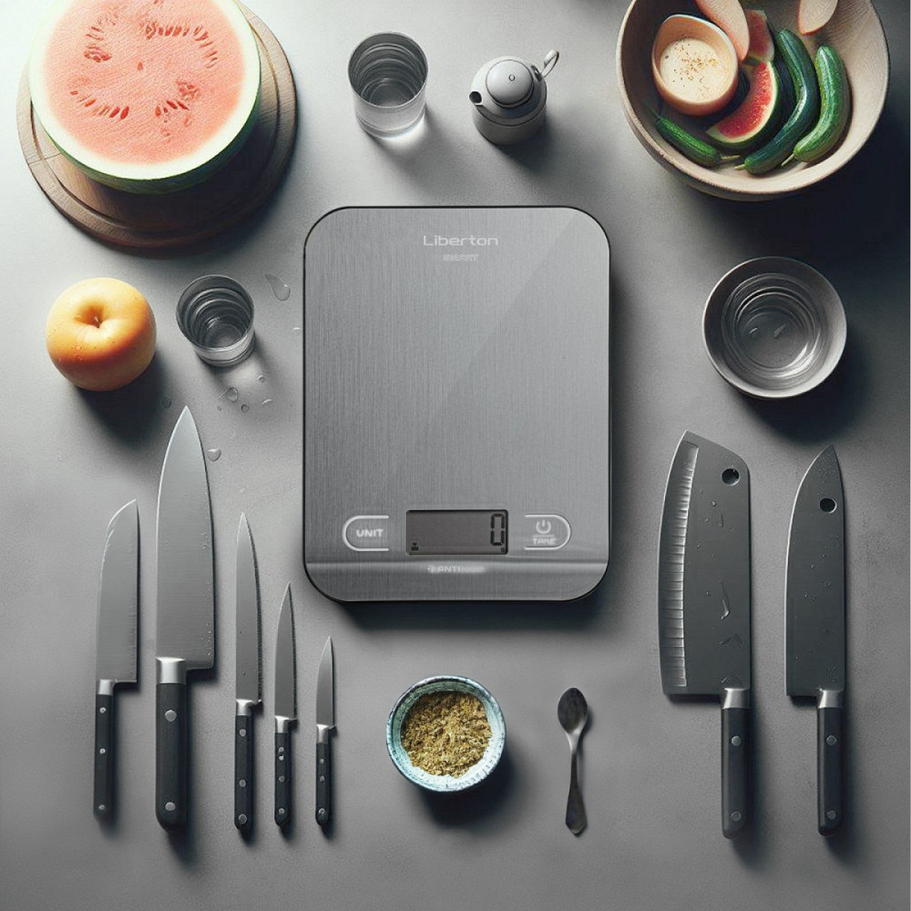 Весы кухонные Liberton Smart LKS-0714 5 кг серебристые Киев - изображение 3