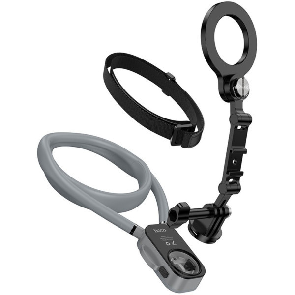 Тримач для телефону на шию Hoco K31 Campo magnetic neck-hanging holder Black Gray Харьков - изображение 3