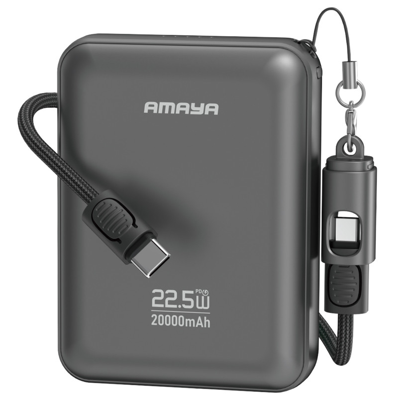 Портативное ЗУ Power Bank Amaya F237C PD22.5W with cable 20000 mAh Херсон - изображение 1