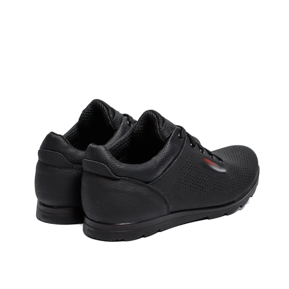 Мужские кожаные летние кроссовки, перфорация SB black Київ - зображення 4