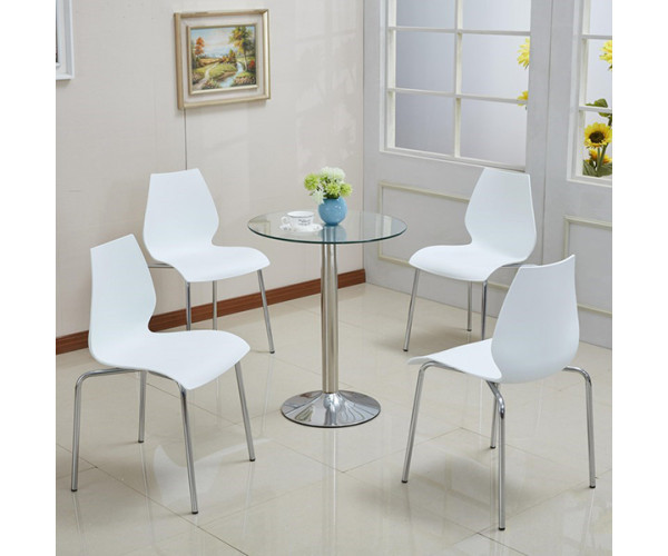 Стілець Лілі пластиковий білий Дніпро - зображення 4