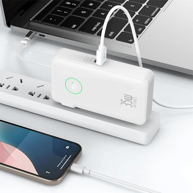 Портативное ЗУ Power Bank WIWU Wi-P049 22.5W+PD35W with cable 10000 mAh Херсон - зображення 5