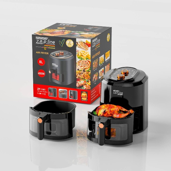 Аерофритюрниця безмасляна 4000 Вт Zepline ZP-141 на 8 л Хмельницкий - изображение 1