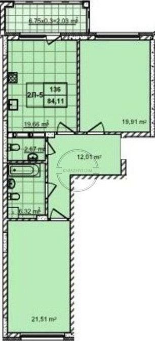 2 комн. разд. на Киквидзе ЖК 52 Жемчужина м. Дружбы народов № 21137540 Київ - зображення 2