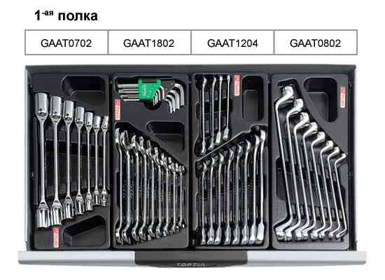 Тележка инструментальная с набором инструментов TOPTUL (Pro-Line) 7 секций 227ед. GCAJ0012 Харьков