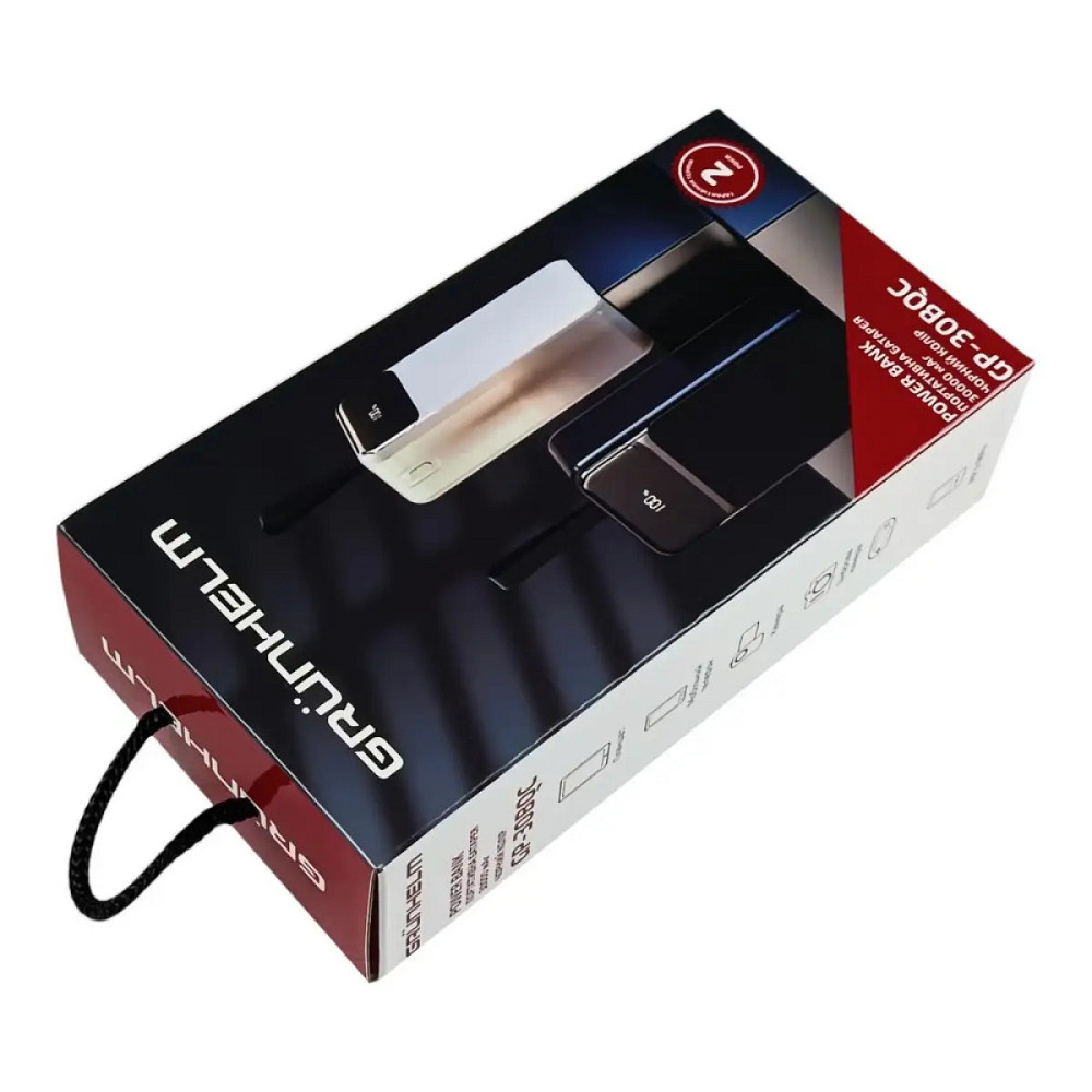 Повербанк Power bank Grunhelm GP-30BQC 30000 mAh черный Киев - изображение 6