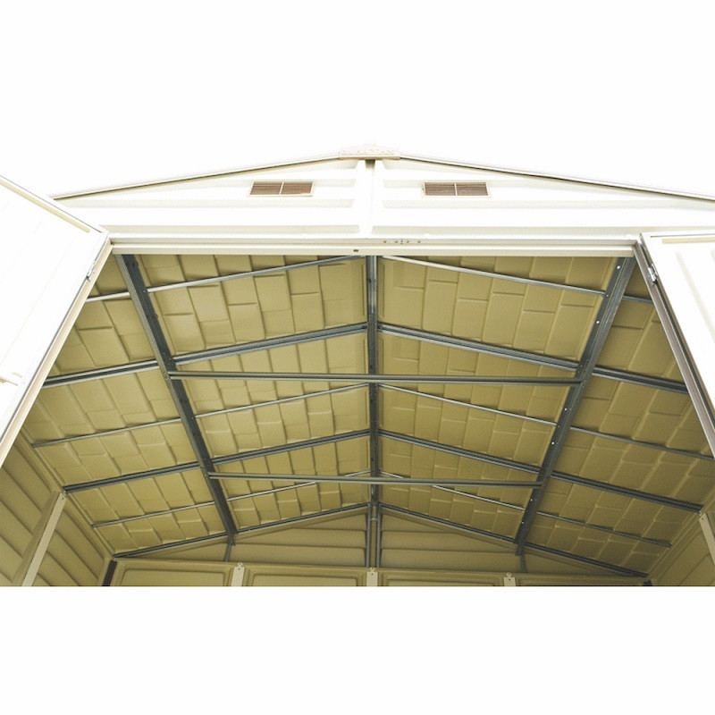 Сарай пластиковый Woodside 325x247x231 см слоновая кость, коричневая крыша Київ - зображення 4