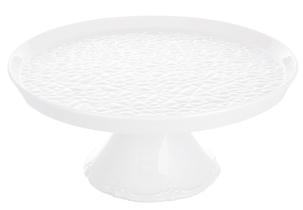 Тортівниця на ніжці Bona Di 988-213 24 см біла Київ - зображення 1