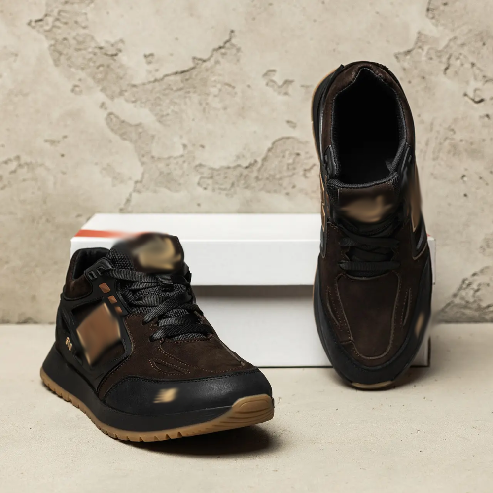 Мужские кожаные кроссовки  Clasic Brown Київ - зображення 7