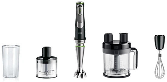 Блендер погружной Braun Multiquick 9 MQ 9195 XLI 1200 Вт черный Киев - изображение 2