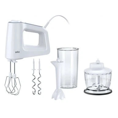 Миксер ручной Braun HM 3135 WHITE 500 Вт белый Київ - зображення 10