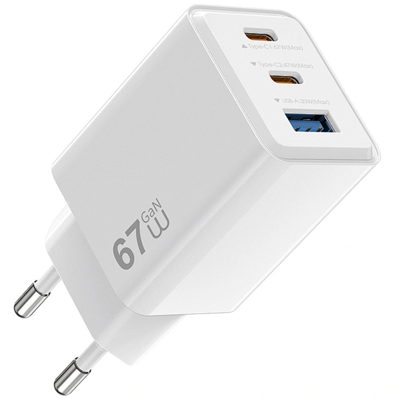 СЗУ WIWU G026 Cube PD67W+QC3.0 GaN (1USB-A/2C) Херсон - изображение 1