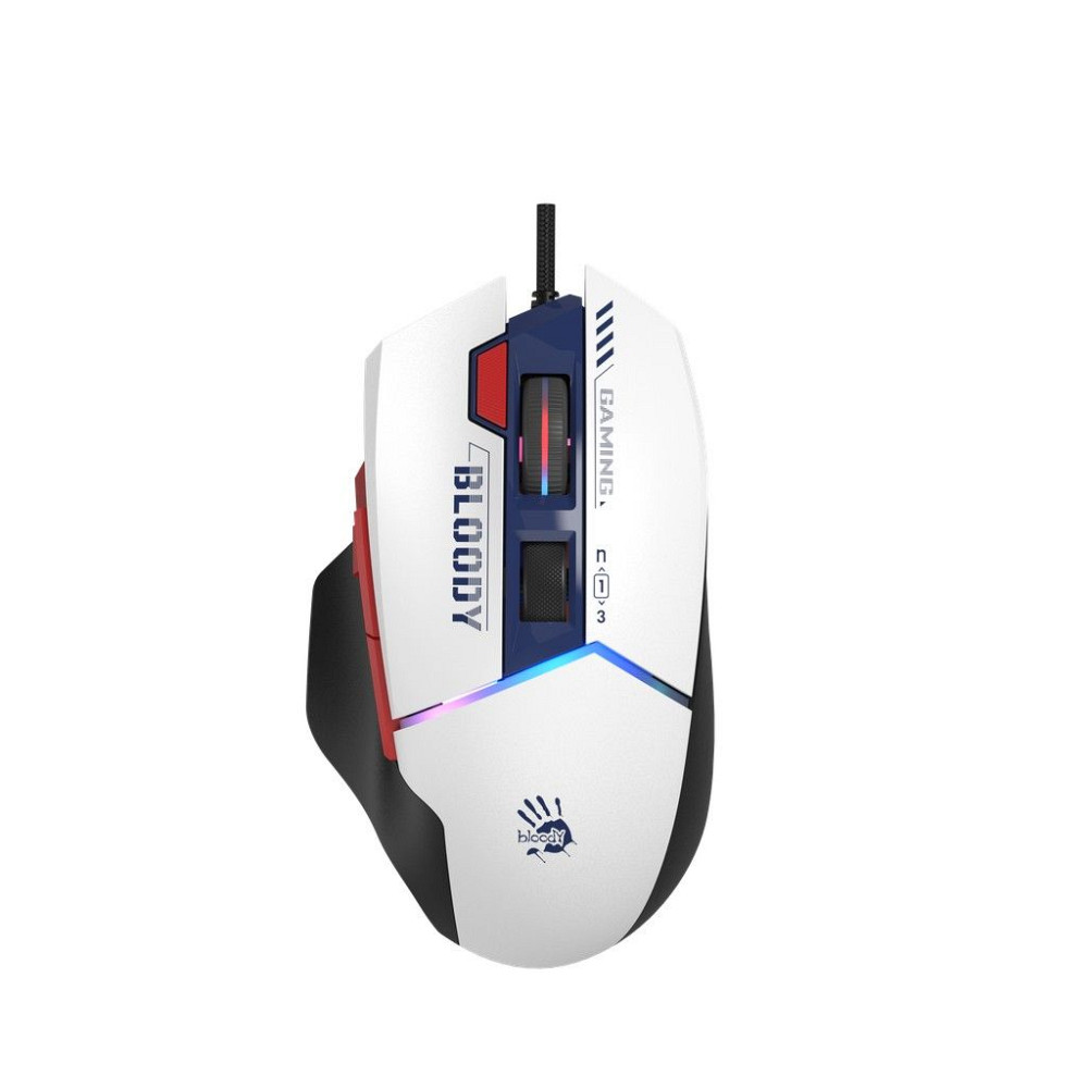 Мышь компьютерная проводная Bloody W95 Ultra Sports Navy (4711421002325) белая Киев - изображение 1