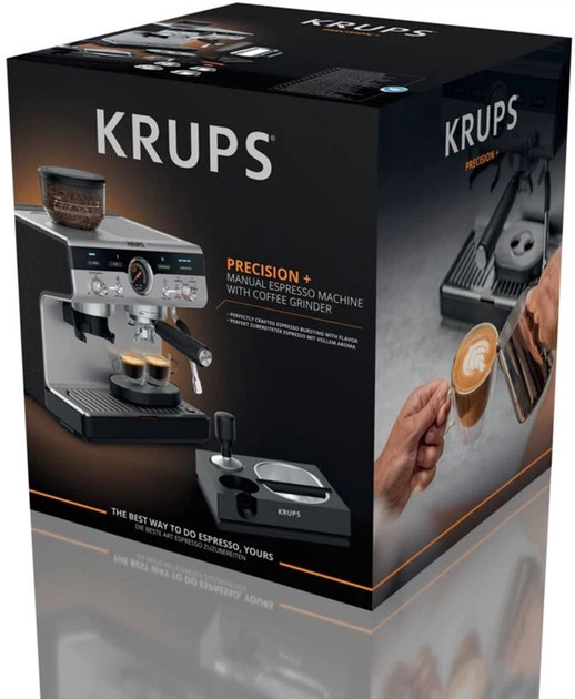 Кофеварка рожковая Krups Precision XP804T10 1380 Вт серебристая Киев - изображение 10