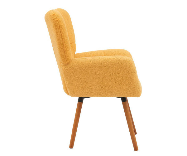 Крісло Флор тканина жовта букле тедді Днепр - изображение 4