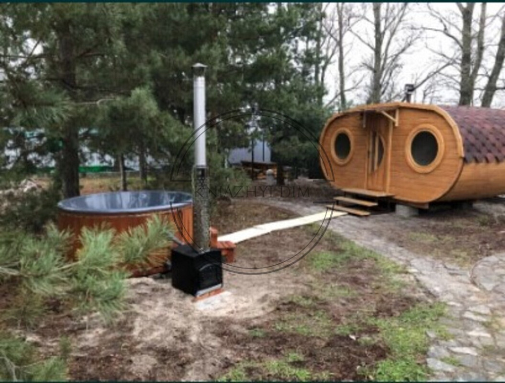 Новый Эко-дом со смереки у Десны, с бассейном + сауна (чан) КГ Гавань. № 139000 Київ - зображення 2