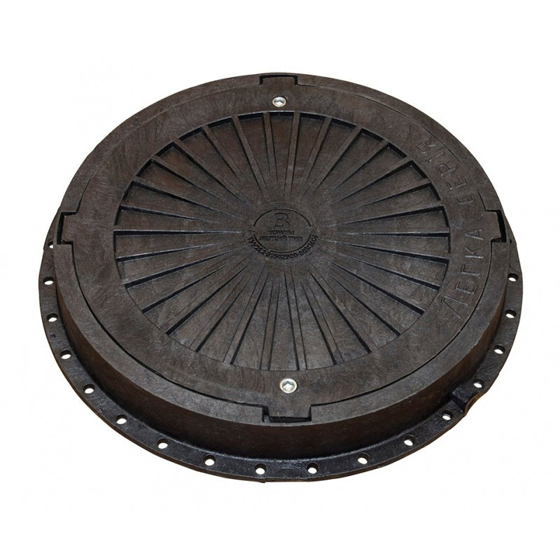 Люк пластмассовый легкий №2 (черный) с замком  (5тн) Киев - изображение 3