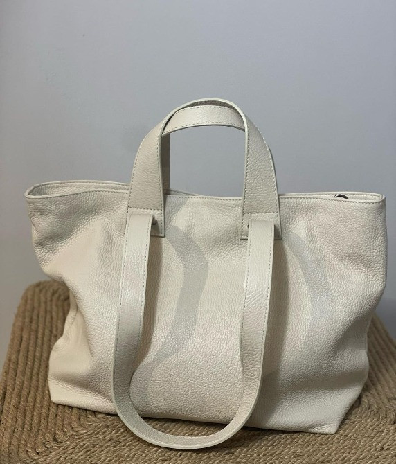Молочная сумка женская кожаная шоппер Италия TS000100 большая сумочка Киев - изображение 1
