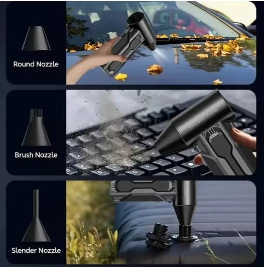 Переносний турбовентилятор із LED-підсвічуванням та безщітковим двигуном 160 000 об/хв Киев - изображение 5