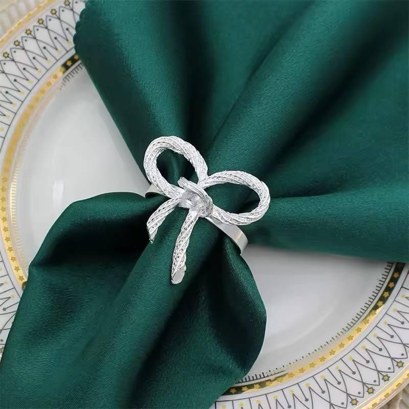 Набор колец для салфеток Бантики Silver 6 шт Одеса - зображення 5