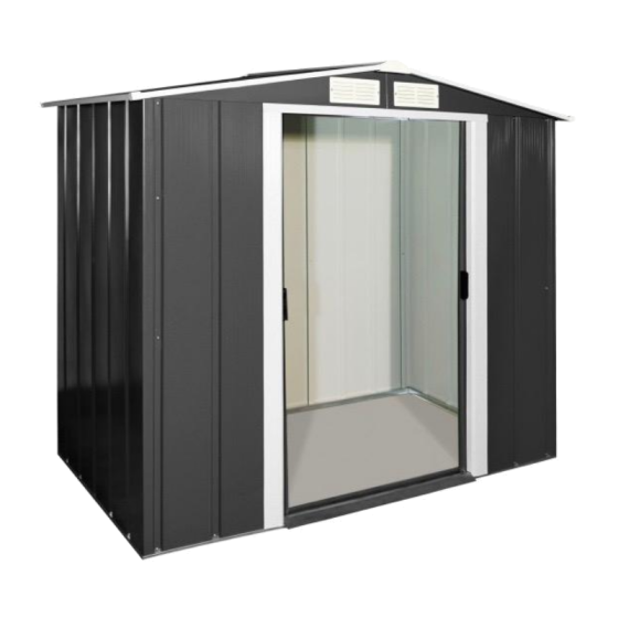 Сарай металлический ECO 202x182x181 см серый с белым Киев