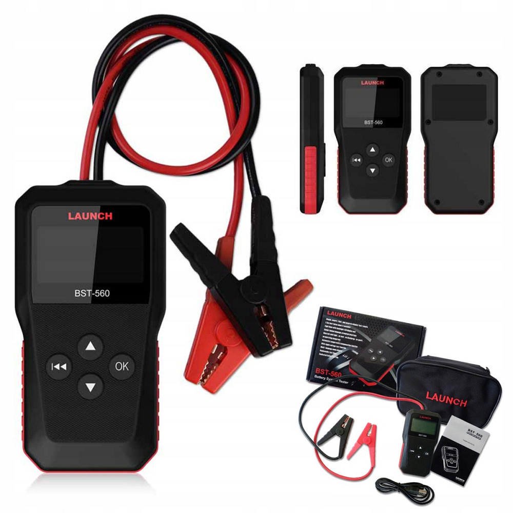 Цифровой тестер-измеритель для батарей и аккумуляторов с LCD-дисплеем 12 В LAUNCH BST-560 Харків - зображення 4