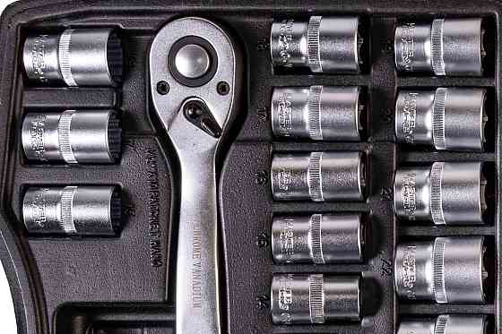 Набор инструментов MASTERTOOL PROFI ½" 32 шт 8-32 мм CrV50BV30 противоударный кейс 78-4032 Харків