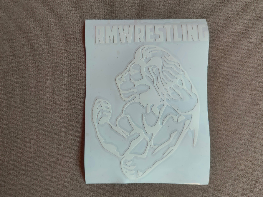 Наклейка Лев rmwrestling Белая на авто Киев - изображение 1